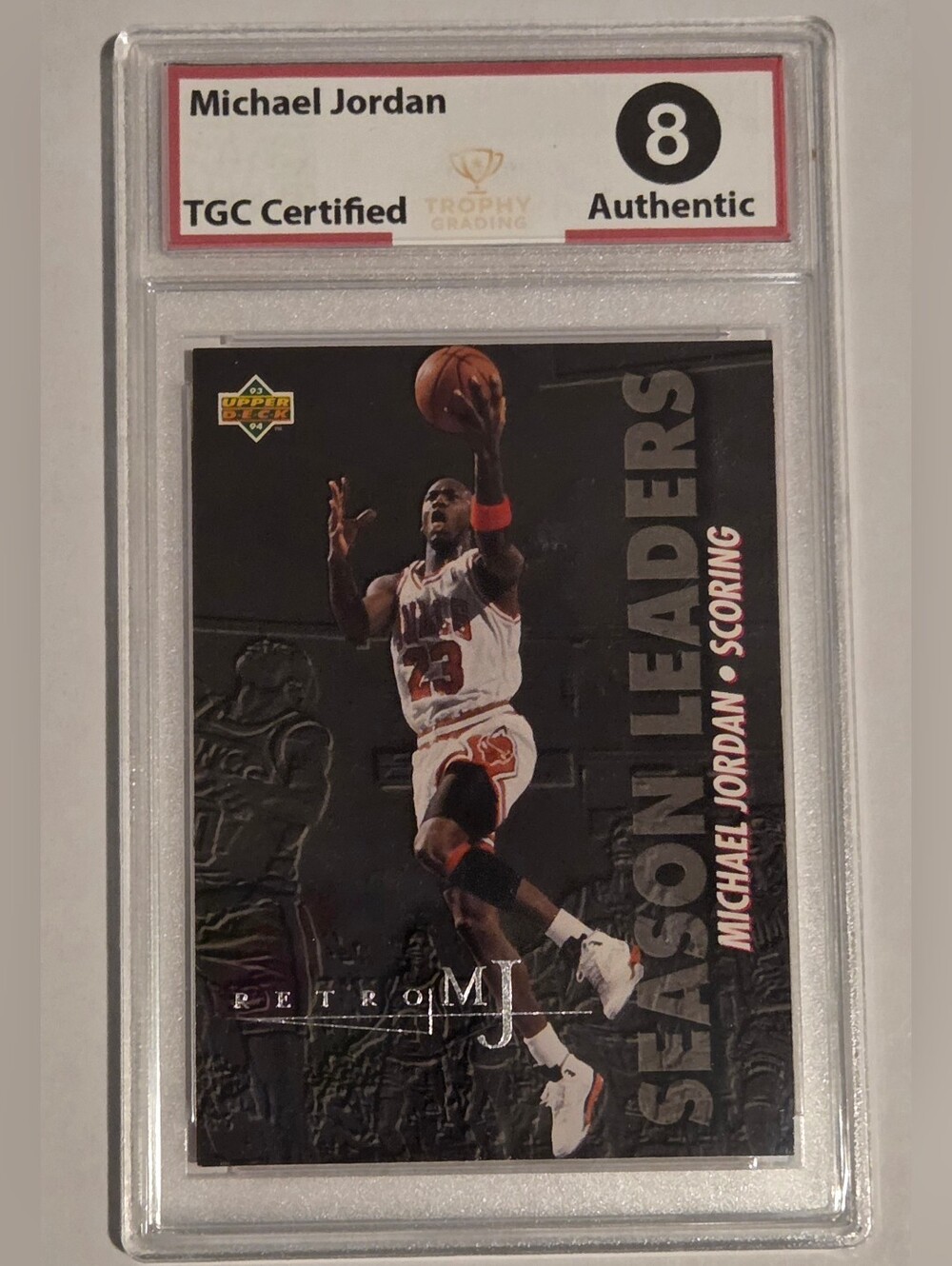 1998 Upper Deck Michael Jordan Basketball Card - Season Leaders Retro MJ 90s